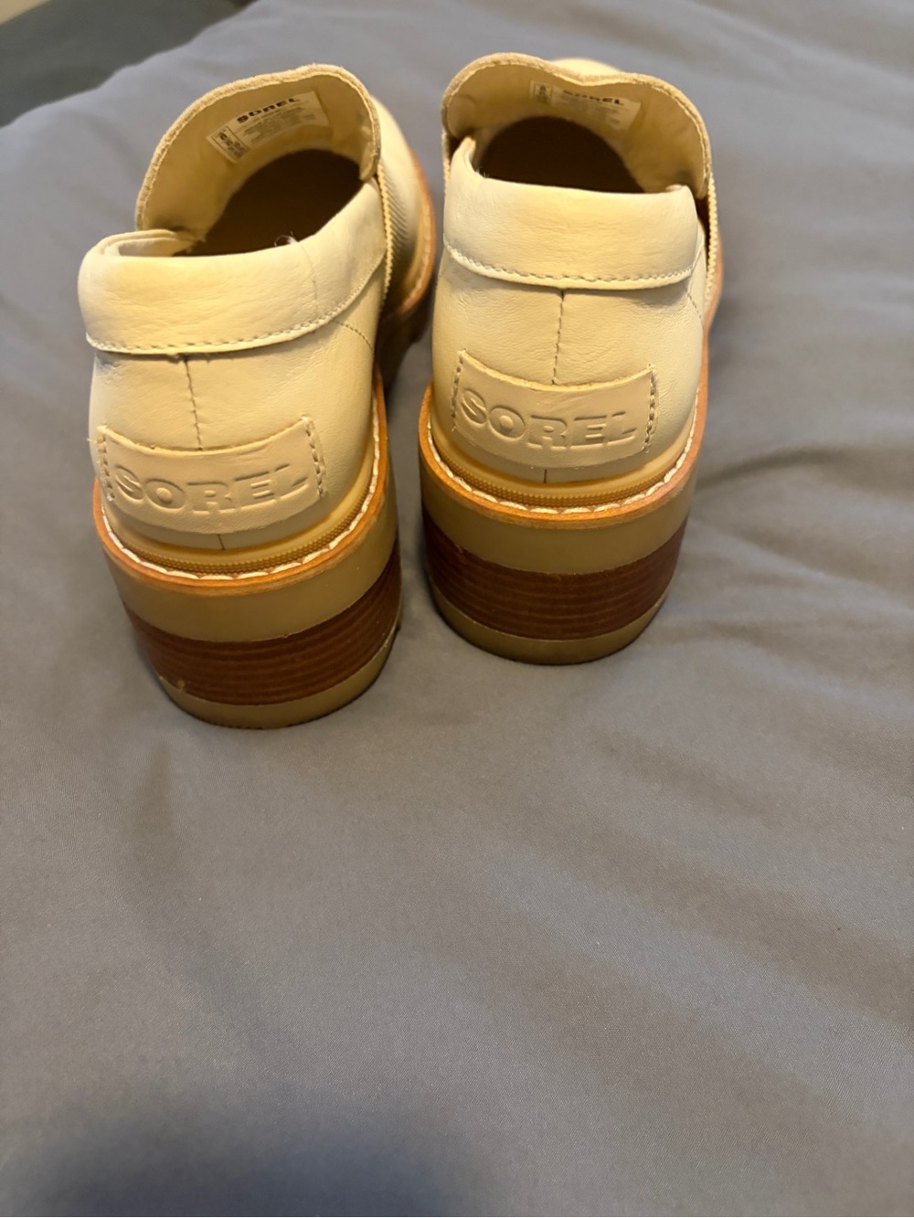 Sorel Cream Leather Slip-On Loafers - Picture 3 of 6